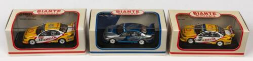 FORD: Three NOS 1:64 scale Biante Ford BA Falcon Supercars:- 2002 XR8 Bathurst Prototype; 2003 DJR Steven Johnson; and 2004 DJR Warren Luff die-cast models