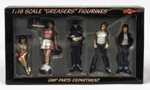 FIGURINES: A NOS 1:18 scale GMP "Greasers" Hot Rod Figurines Set of 6