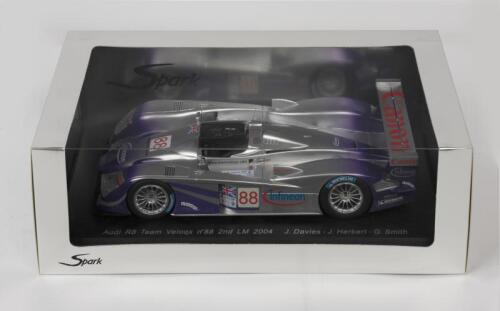 AUDI: A NOS 1:18 scale Spark Model Audi R8 2004 2nd Le Mans Team Veloqx #88 Davies/Herbert/Smith