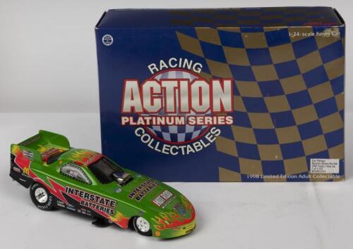 PONTIAC: A NOS 1:24 scale Action Racing Collectables Pontiac 1998 Cruz Pedregon Funny Car "Interstate Batteries" die-cast model