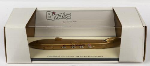LAND SPEED VEHICLE: A NOS 1:43 scale Bizarre Bob Summers 658 kph Bonneville 1965 "Goldenrod" Land Speed Record car die-cast vehicle