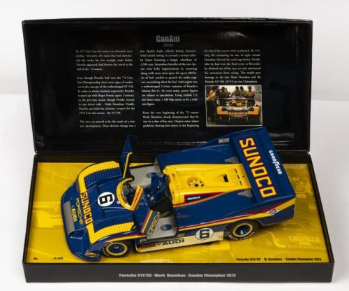 PORSCHE: A NOS 1:18 scale Minichamps Porsche 917/30 Mark Donohue #6 "Sunoco" Can Am 1973 Champion die-cast model numbered limited edition