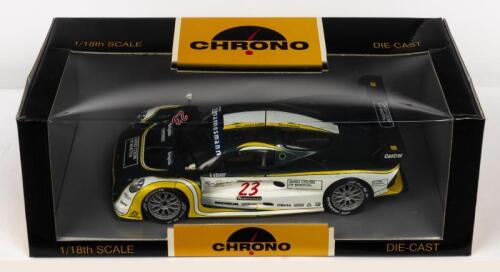 LOTUS: A NOS 1:18 scale Chrono Lotus Elise GT1 1997 Boldrini/Martini #23 "United Colors of Benetton" Helsinki GP die-cast model