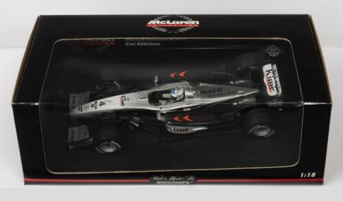 McLAREN: A NOS 1:18 scale Minichamps Formula 1 McLaren Mercedes 2002 MP 4/17 Kimi Raikkonen #4 die-cast model