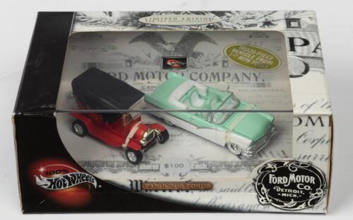 FORD: A NOS Hot Wheels Twin Set - "Fabulous Fords" comprising the Model T & 1956 Fairlane Convertible die-cast models