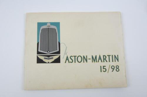 ASTON MARTIN: An original 1938 Aston Martin 15/98 brochure.
