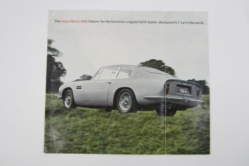 DB6: An original Aston Martin DB6 Saloon sales brochure.