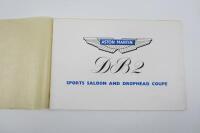 DB2: An original Aston Martin DB2 sales brochure. - 2