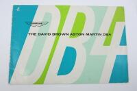 DB4: An original 1963 Aston Martin DB4 sales brochure.