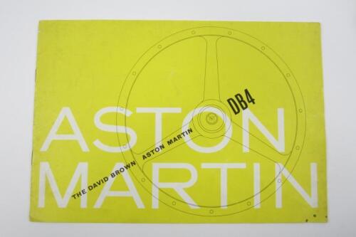 DB4: An original Aston Martin DB4 sales brochure.