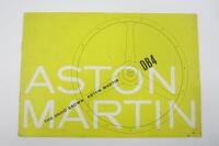 DB4: An original Aston Martin DB4 sales brochure.