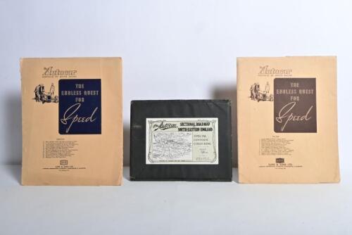 THE AUTOCAR: Three lovely 'The Autocar' items. Two portfolio plate sets of 'THE ENDLESS QUEST FOR Speed'. Both circa 1946/1947