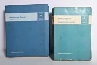 MERCEDES-BENZ: Two Mercedes-Benz Passenger Car Service and Maintenance Manuals. 'Service Manual - Maintenance, Tuning, Unit Replacement Passenger Cars starting August 1959' & 1980's 'Maintenance Manual, Passenger Cars, Volume 2' blue folded manual