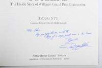 WILLIAMS: 'RACERS - The Inside Story of Williams Grand Prix Engineering' hardcover book by Doug Nye. Doug Nye signature - 2