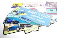 BUGATTI CLUB AUSTRALIA: A group of seven BUGATTI CLUB AUSTRALIA event plate placards. Placards with event titles from various Australian states held over a number of years - 3