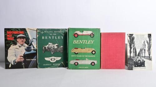 BENTLEY: Five books and booklet detailing Bentley history. 'THE HOW AND WHERE OF THE 8-LITRE BENTLEYS' booklet by Stanley Sedgwick