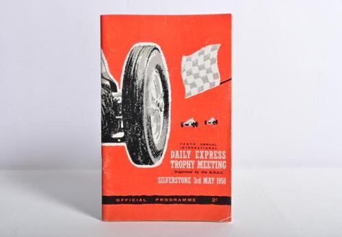 SILVERSTONE: An original 'TENTH ANNUAL INTERNATIONAL DAILY EXPRESS TROPHY MEETING, SILVERTONE 3rd MAY 1958' Official Programme