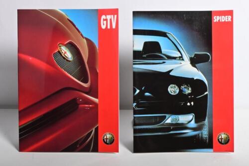 ALFA ROMEO: Two circa 1998 Alfa Romeo sales brochures detailing 'GTV' and 'SPIDER' models