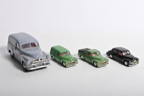 HOLDEN: Four Holden FJ models by TRAX and MINT & BOXED PERTH. Vans, Ute, Passenger Car