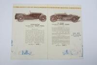 ASTON MARTIN: A paper sales brochure detailing early series Aston Martin motor cars. - 3