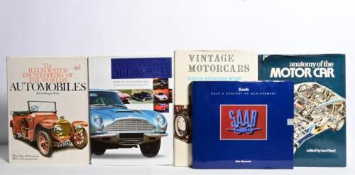 AUTOMOBILES: Five publications related to automobiles. 'THE NEW ILLUSTRATED ENCYCLOPEDIA OF AUTOMOBILES' hardcover book by David Burgess Wise