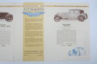 ASTON MARTIN: A paper sales brochure detailing early series Aston Martin motor cars. - 4