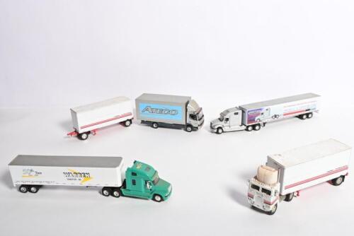 TRUCKS: Four diecast truck models. Freightliner & Mercedes-Benz ATECO Container Truck models