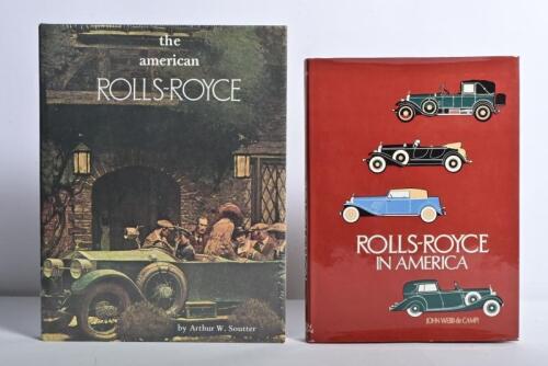 AMERICAN ROLLS-ROYCE: Two hardcover books relating to Rolls-Royce in America. Sealed copy of 'the american ROLLS-ROYCE' hardcover book by Arthur W.Soutter