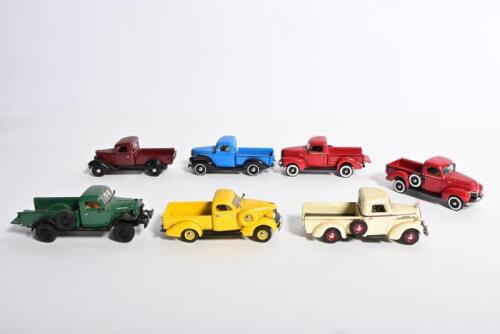 AMERICAN PICK UPS: A collection of seven Matchbox Models of Yesteryear American Pick Ups from the 'Classic American Pickup Collection'. Chevrolet, Dodge, Ford, International models