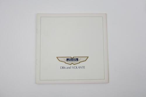 DB6/VOLANTE: An original Aston Martin DB6/Volante sales brochure.
