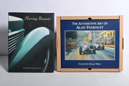 AUTOMOTIVE ART: Two hardcover books detailing automotive art.