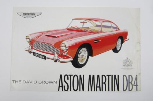 DB4: An original Aston Martin DB4 sales brochure.