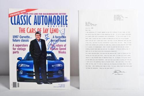 LENO: A May/June 1997 edition of 'CLASSIC AUTOMOBILE' magazine, front cover signed by Jay Leno