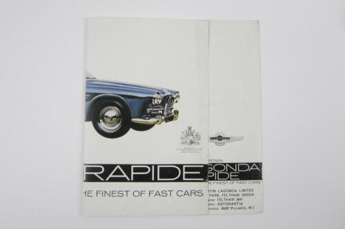 LAGONDA: An original Lagonda Rapide sales brochure.