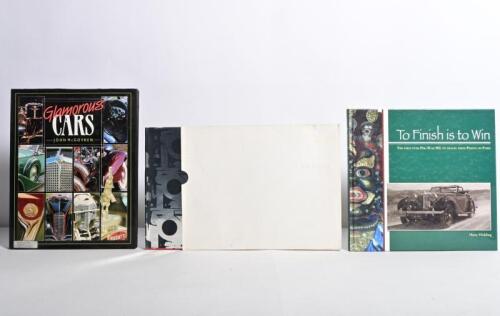 MOTOR CARS: Three hardcover books detailing motor cars. 'Linea Fiat' hardcover book, with slip cover