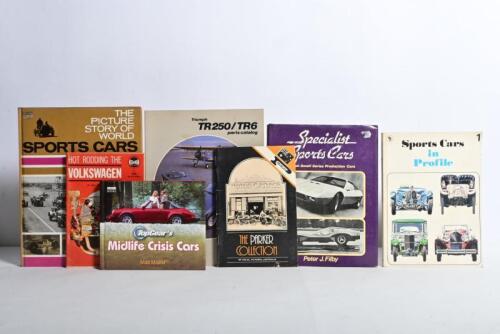 SPORTS CARS: A collection of books covering sports cars. 'THE PICTURE STORY OF WORLD SPORTS CARS' hardcover book by Stuart Seager