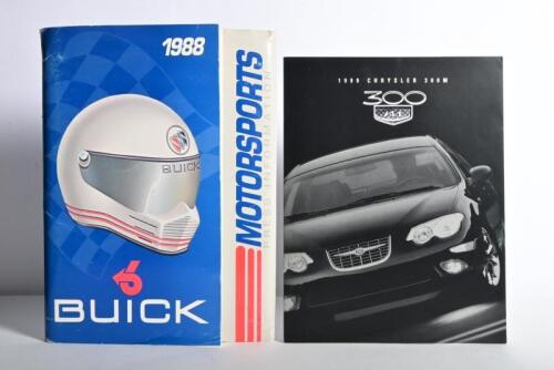 AMERICAN CARS: Two items related to American cars and racing. 1988 'BUICK MOTORSPORTS PRESS INFORMATION' kit & '1999 CHRYSLER 300M' fold out sales brochure