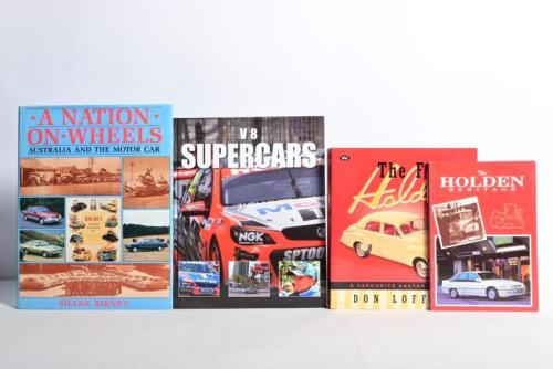 AUSTRALIAN MOTORING/MOTORSPORTS: A group of books relating to Australian motoring and motorsports. 'The FJ Holden' softcover book by Don Loffler