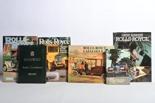 ROLLS-ROYCE: Six hardcover books detailing Rolls-Royce motor cars. 'ROLLS-ROYCE CATALOGUE 1910/11'
