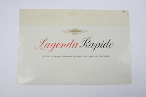 ASTON MARTIN LAGONDA: An original 1963 Aston Martin Lagonda sales brochure.