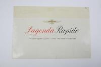 ASTON MARTIN LAGONDA: An original 1963 Aston Martin Lagonda sales brochure.