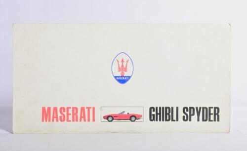MASERATI GHIBLI SPYDER: An interesting official 1969 Maserati Ghibli Spyder sales brochure