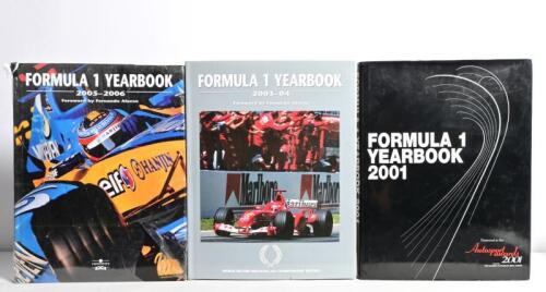 FORMULA 1: Three Formula 1 YEARBOOKS from 2001, 2003-2004, 2005-2006