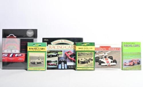 RACING CARS: A group of six hardcover books detailing racing cars. 'LEGENDARY RACE CARS' by Basem Wasef