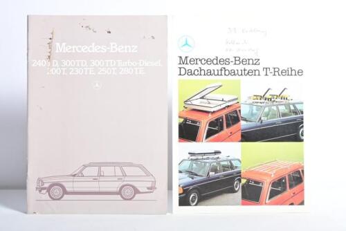 MERCEDES-BENZ: Two early 1980's sales brochures. Accessories and T-Wagon sales brochures