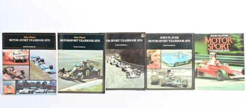 JOHN PLAYER: Five John Player MOTOR SPORT YEARBOOKS from 1972 to 1976. All edited by Barrie Gill