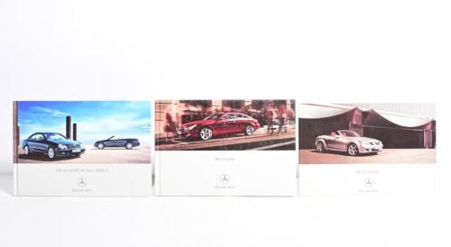 MERCEDES-BENZ: Three early 2000's Mercedes-Benz brochures. 2005 'THE CLS-CLASS' hardcover sales brochure. 2006 'DAS CLK COUPE UND CLK CABRIOLET' & 'DIE SLK-KLASSE' brochures