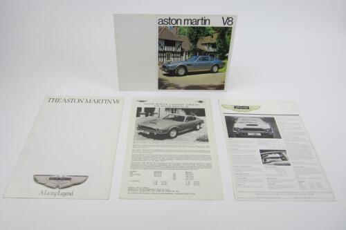 V8: A group of Aston Martin V8 brochures.