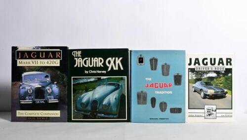 JAGUAR: Four hardcover books detailing the Jaguar marque. 'THE JAGUAR TRADITION' by Michael Frostick
