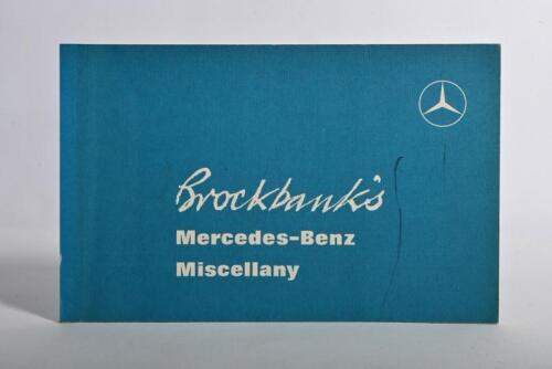 BROCKBANK/MERCEDES: A rare unbound copy of 'Brockbank's Mercedes-Benz Miscellany'